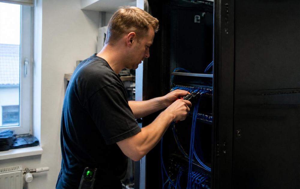 Netværksrack og kabling