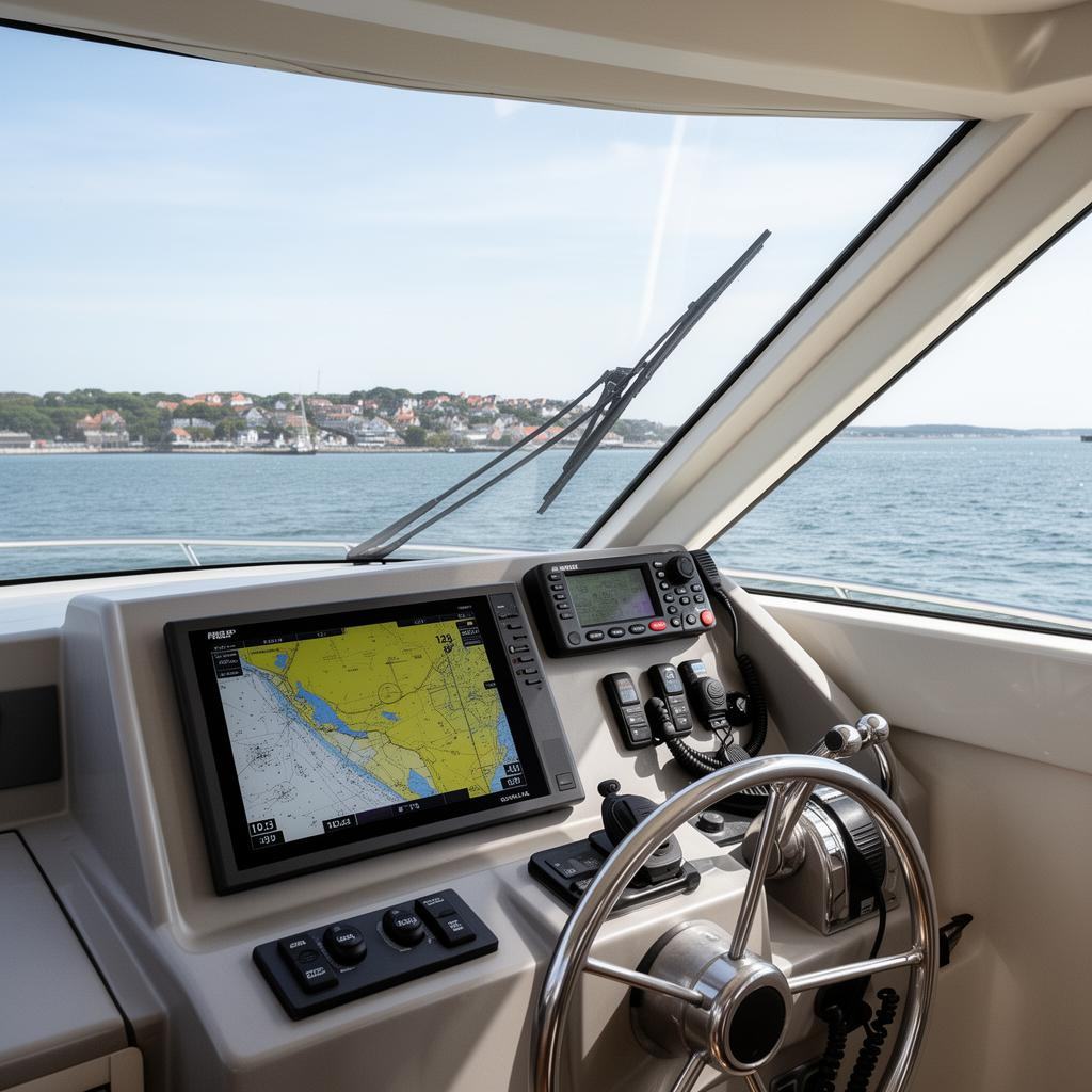 Marineelektronik installeret i båd